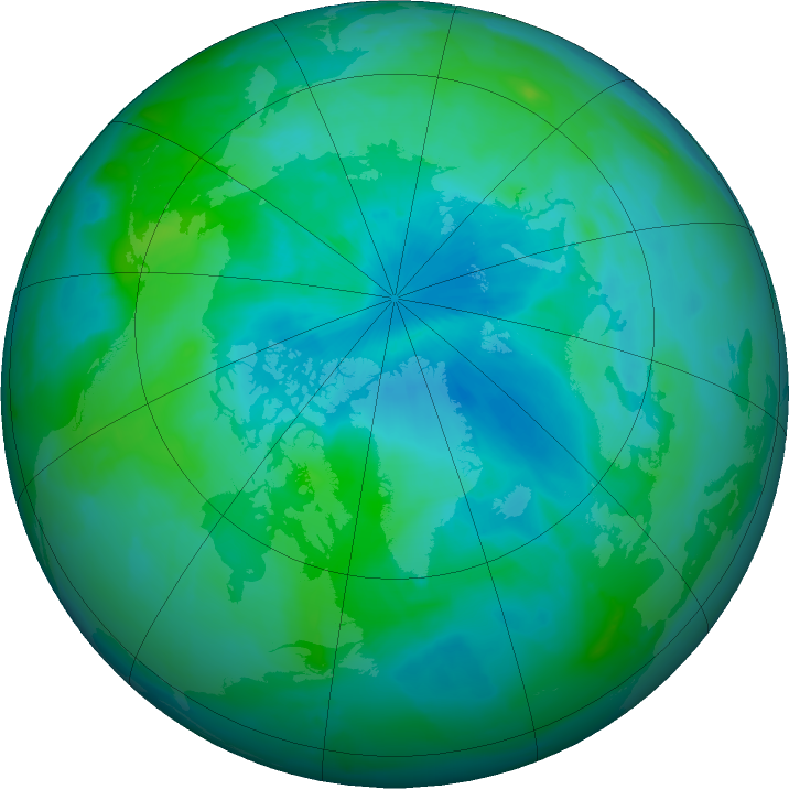 Arctic ozone map for 31 August 2011